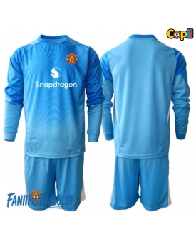 Manchester United Portarii Echipament de Fotbal Replică 2025-26 Copii Acasa Mâneci Lungi (+ Șorturi)